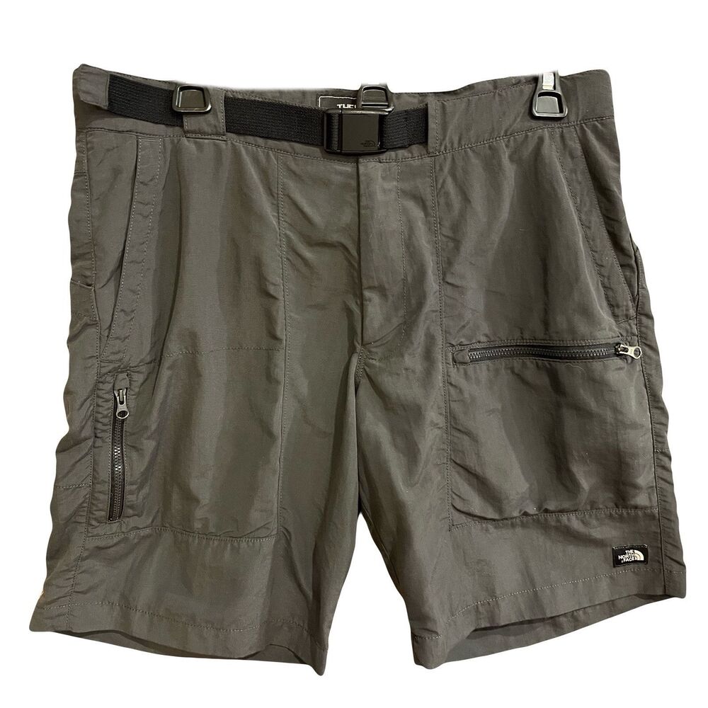 The North Face Cargo Shorts Mens Sz 32 Black Belted Outdoor Gorpcore Athleisure